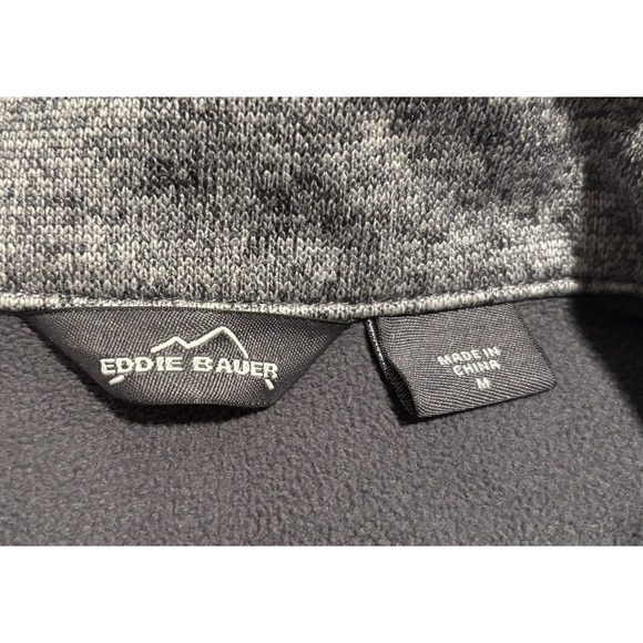 Eddie Bauer Jacket Pepsi Womens M Gray Zip Up Sweater Fleece - Picture 3 of 8